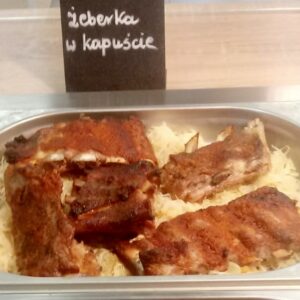 Żeberka z cebulką + zupa dnia